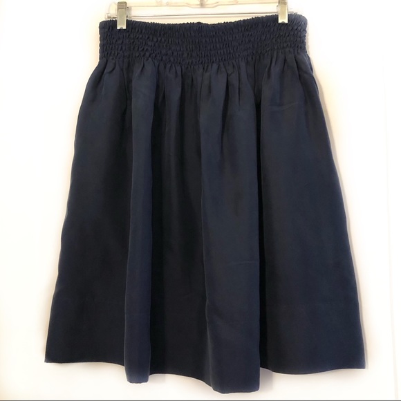 Talbots 100% Silk High Waist Skirt Pockets Modest - Picture 6 of 8